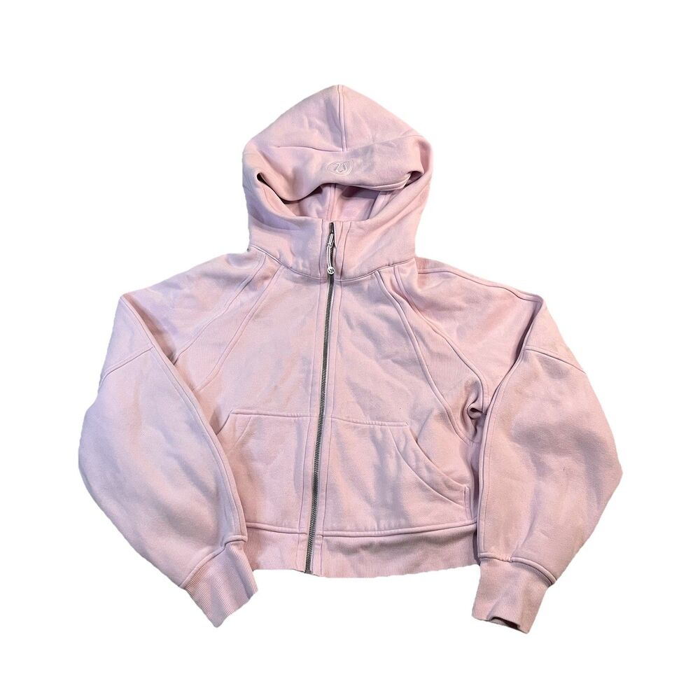 Lululemon W3GE0S Scuba Full-Zip Cropped Hoodie Meadowsweet Pink Women’s size XS